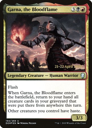 Garna, the Bloodflame [Dominaria Promos] | Black Swamp Games