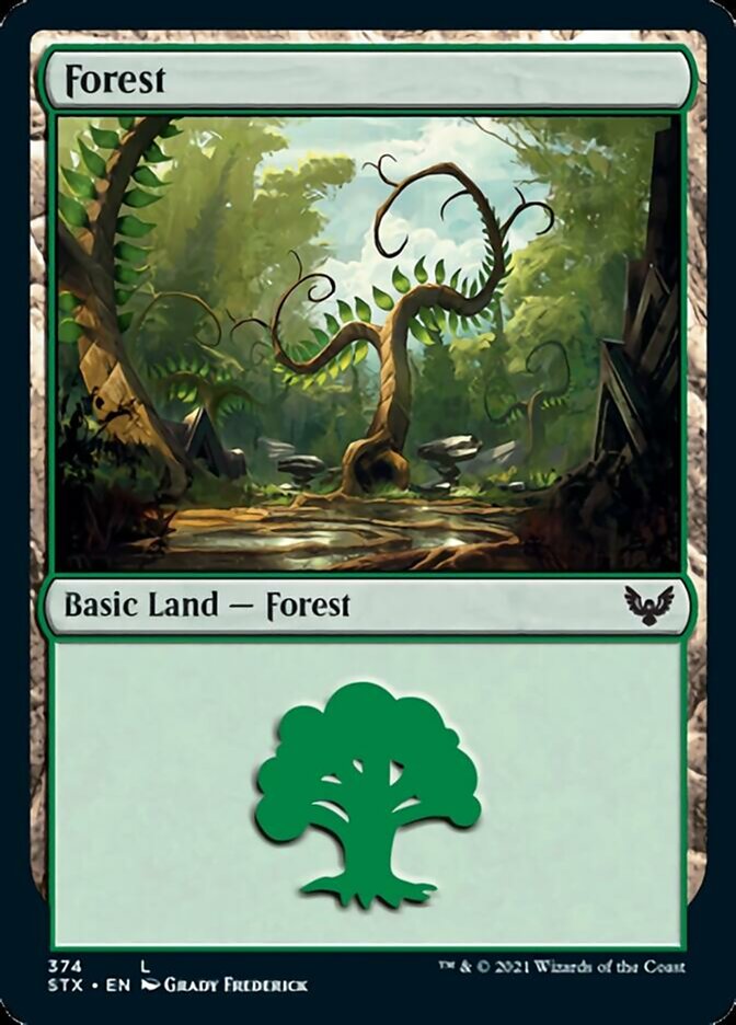 Forest (#374) [Strixhaven: School of Mages] | Black Swamp Games