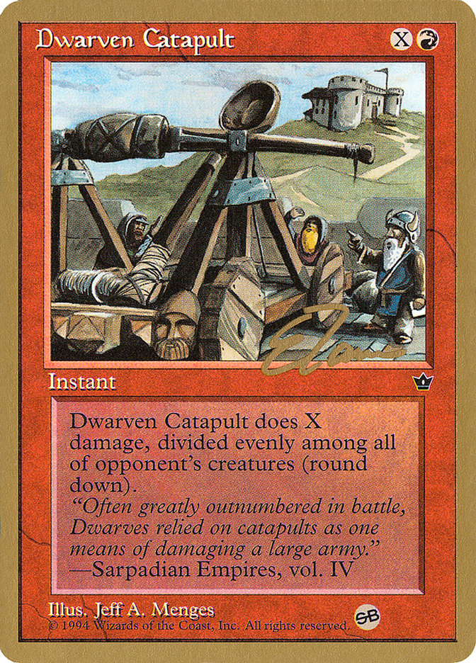 Dwarven Catapult (Eric Tam) (SB) [Pro Tour Collector Set] | Black Swamp Games