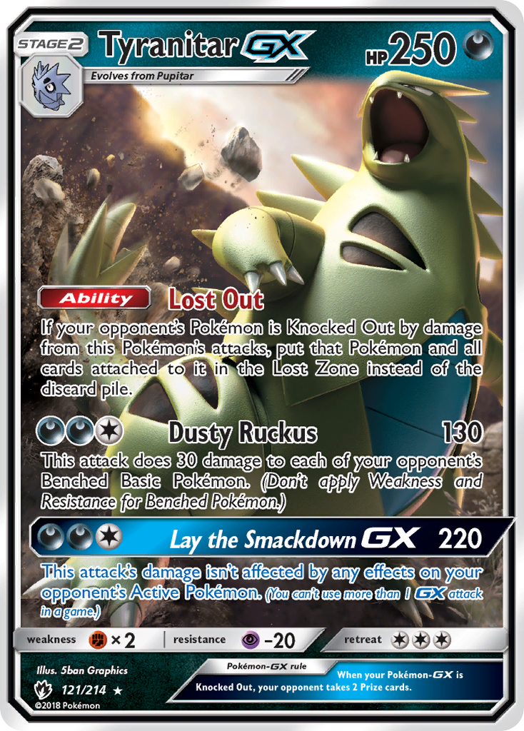 Tyranitar GX (121/214) [Sun & Moon: Lost Thunder] | Black Swamp Games