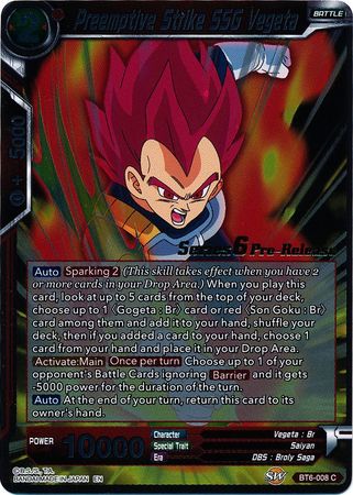 Preemptive Strike SSG Vegeta [BT6-008_PR] | Black Swamp Games