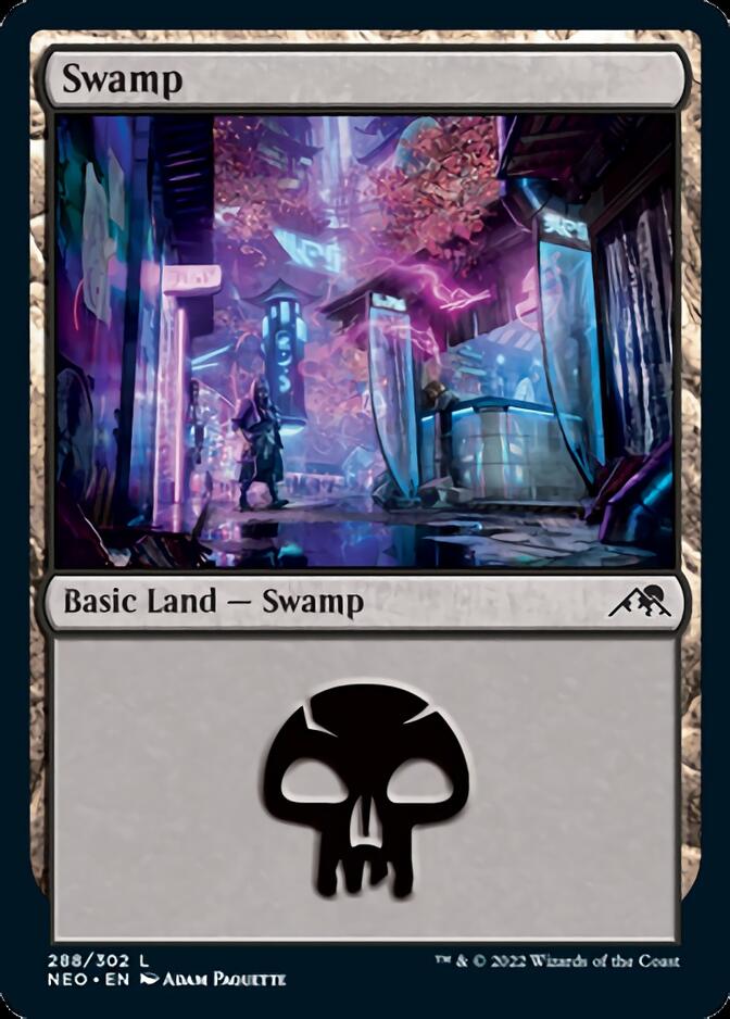 Swamp (288) [Kamigawa: Neon Dynasty] | Black Swamp Games