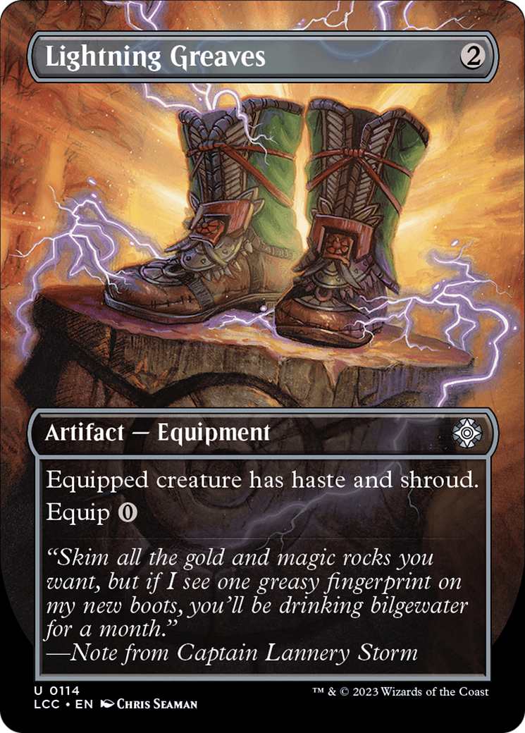 Lightning Greaves (Borderless) [The Lost Caverns of Ixalan Commander] | Black Swamp Games