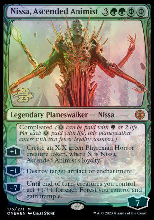 Nissa, Ascended Animist [Phyrexia: All Will Be One Prerelease Promos] | Black Swamp Games