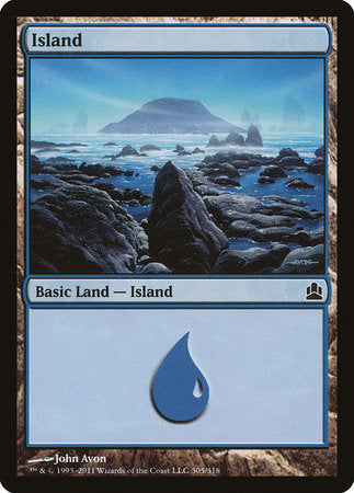 Island (305) [Commander 2011] | Black Swamp Games