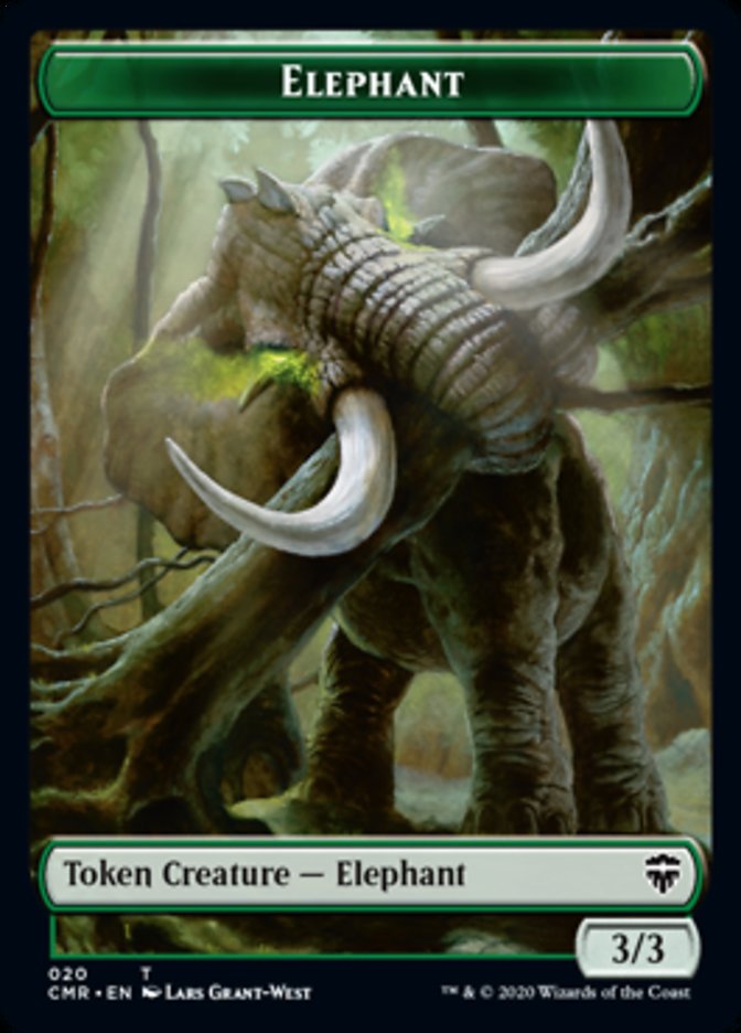 Beast (19) // Elephant Token [Commander Legends Tokens] | Black Swamp Games