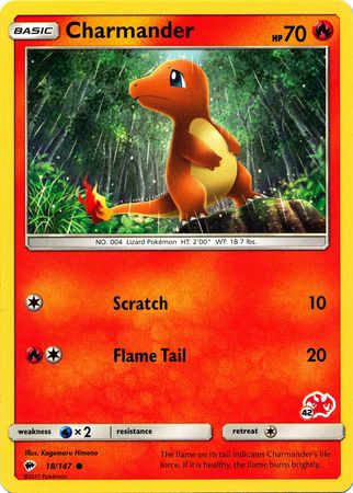 Charmander (18/147) (Charizard Stamp #42) [Battle Academy 2020] | Black Swamp Games