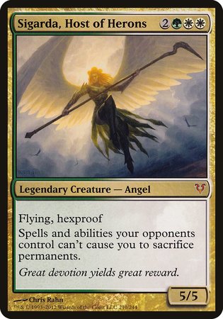 Sigarda, Host of Herons (Oversized) [Open the Helvault] | Black Swamp Games