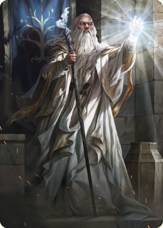 Gandalf the White Art Card [The Lord of the Rings: Tales of Middle-earth Art Series] | Black Swamp Games