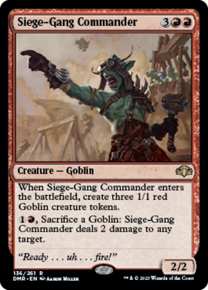 Siege-Gang Commander [Dominaria Remastered] | Black Swamp Games