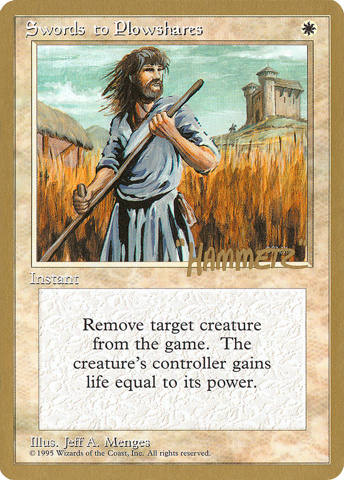 Swords to Plowshares (Shawn "Hammer" Regnier) [Pro Tour Collector Set] | Black Swamp Games