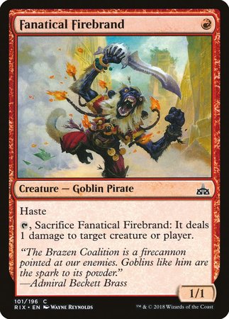 Fanatical Firebrand [Rivals of Ixalan] | Black Swamp Games