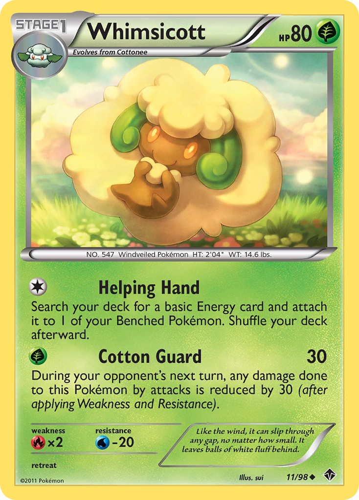 Whimsicott (11/98) [Black & White: Emerging Powers] | Black Swamp Games