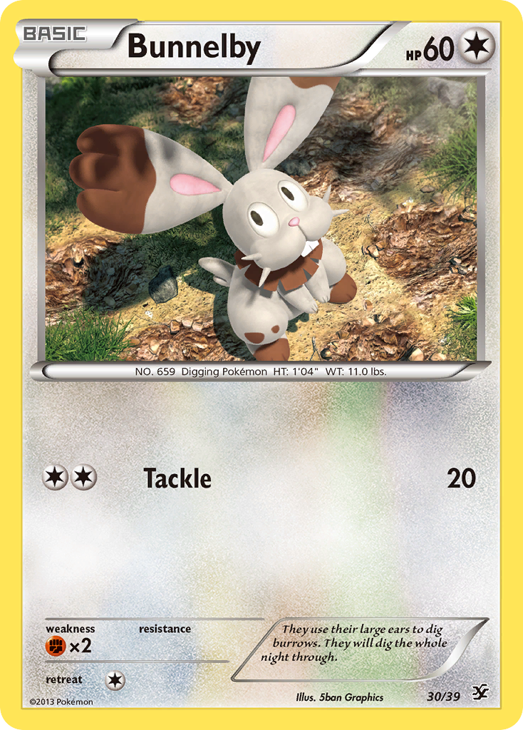 Bunnelby (30/39) [XY: Kalos Starter Set] | Black Swamp Games