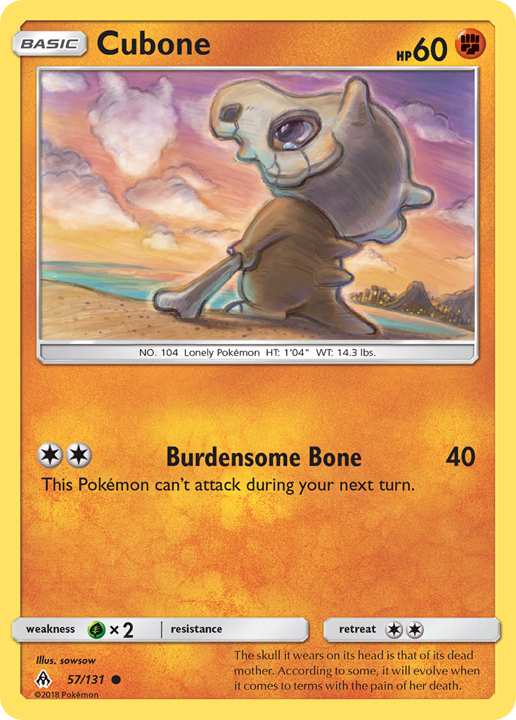 Cubone (57/131) [Sun & Moon: Forbidden Light] | Black Swamp Games