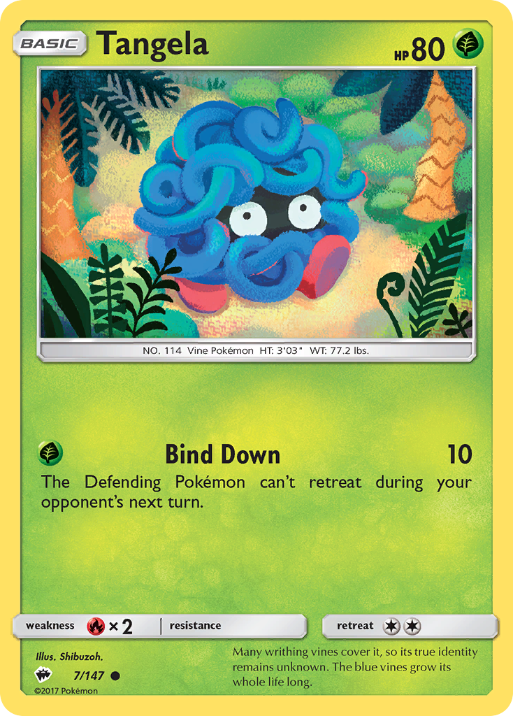 Tangela (7/147) [Sun & Moon: Burning Shadows] | Black Swamp Games