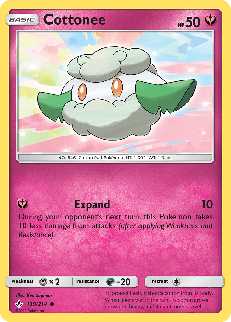 Cottonee (139/214) [Sun & Moon: Unbroken Bonds] | Black Swamp Games