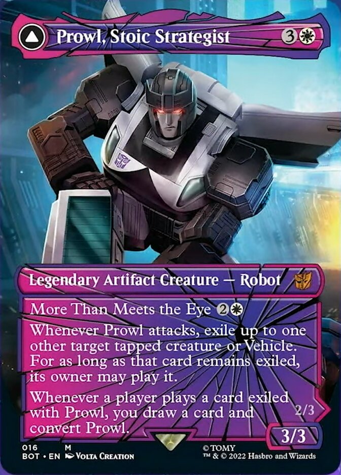 Prowl, Stoic Strategist // Prowl, Pursuit Vehicle (Shattered Glass) [Universes Beyond: Transformers] | Black Swamp Games