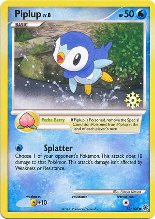 Piplup (72/100) [Countdown Calendar Promos] | Black Swamp Games