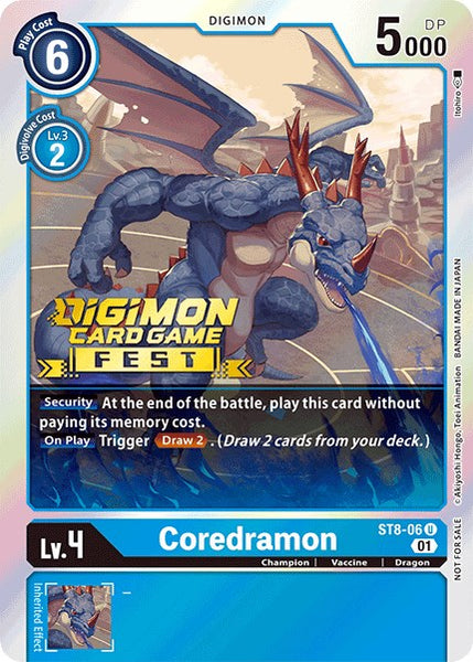 Coredramon [ST8-06] (Digimon Card Game Fest 2022) [Starter Deck: Ulfor –  Black Swamp Games
