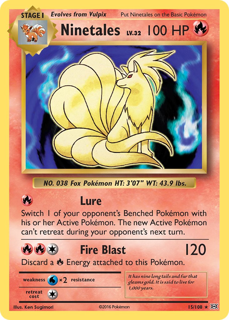 Ninetales (15/108) (Theme Deck Exclusive) [XY: Evolutions] | Black Swamp Games