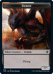 Demon // Demon Double-Sided Token [Starter Commander Decks] | Black Swamp Games