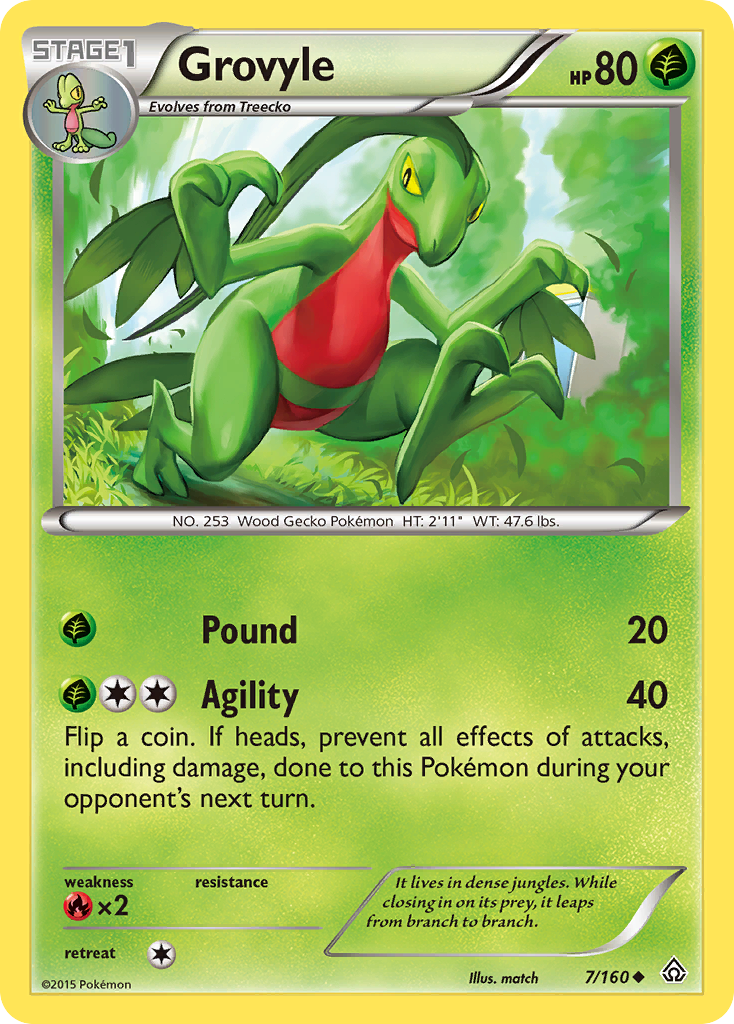 Grovyle (7/160) [XY: Primal Clash] | Black Swamp Games