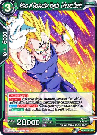 Prince of Destruction Vegeta, Life and Death [BT11-067] | Black Swamp Games