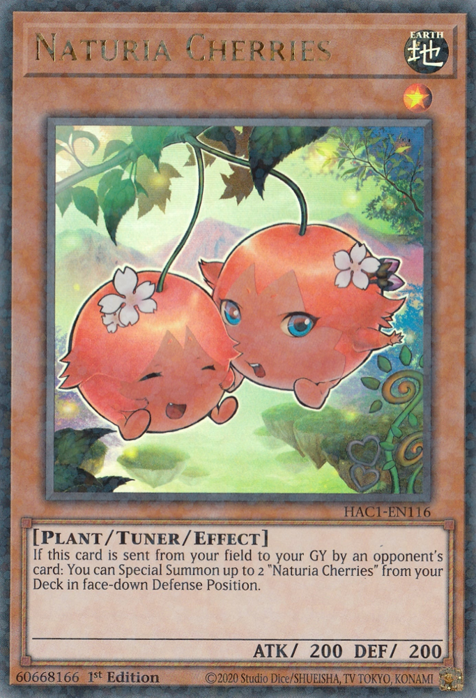 Naturia Cherries (Duel Terminal) [HAC1-EN116] Parallel Rare | Black Swamp Games