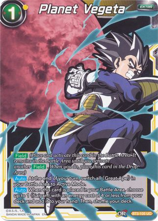 Planet Vegeta (Alternate Art) [BT3-105] | Black Swamp Games