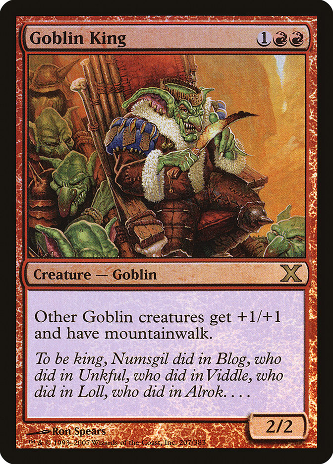 Goblin King (Premium Foil) [Tenth Edition] | Black Swamp Games