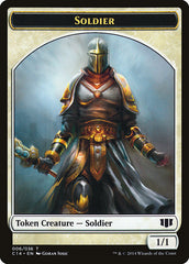 Soldier // Spirit Double-sided Token [Commander 2014 Tokens] | Black Swamp Games