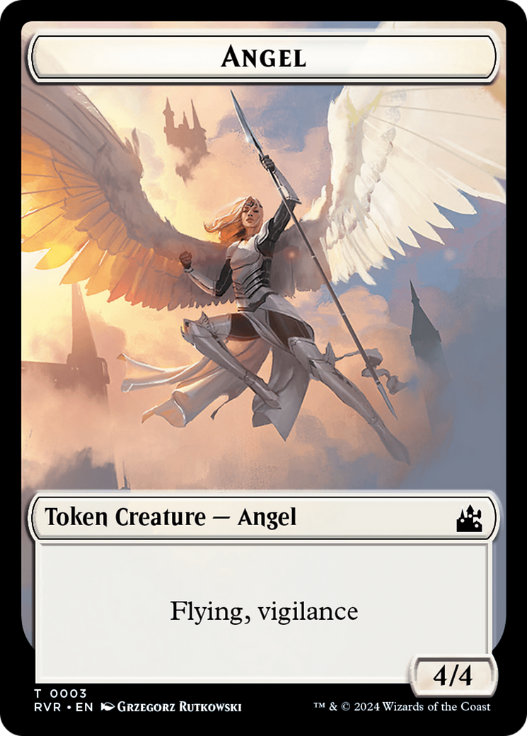 Angel Token (0003) [Ravnica Remastered Tokens] | Black Swamp Games