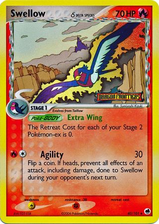 Swellow (40/101) (Delta Species) (Stamped) [EX: Dragon Frontiers] | Black Swamp Games