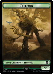 Beast // Treefolk Double Sided Token [The Lord of the Rings: Tales of Middle-Earth Commander Tokens] | Black Swamp Games