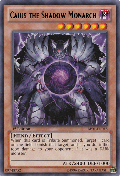 Caius the Shadow Monarch [BP01-EN018] Rare | Black Swamp Games