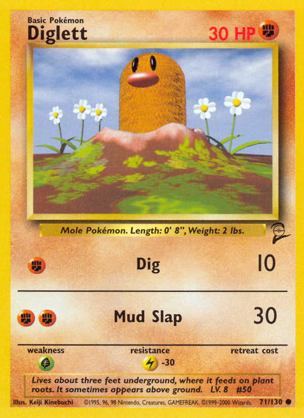 Diglett (71/130) [Base Set 2] | Black Swamp Games