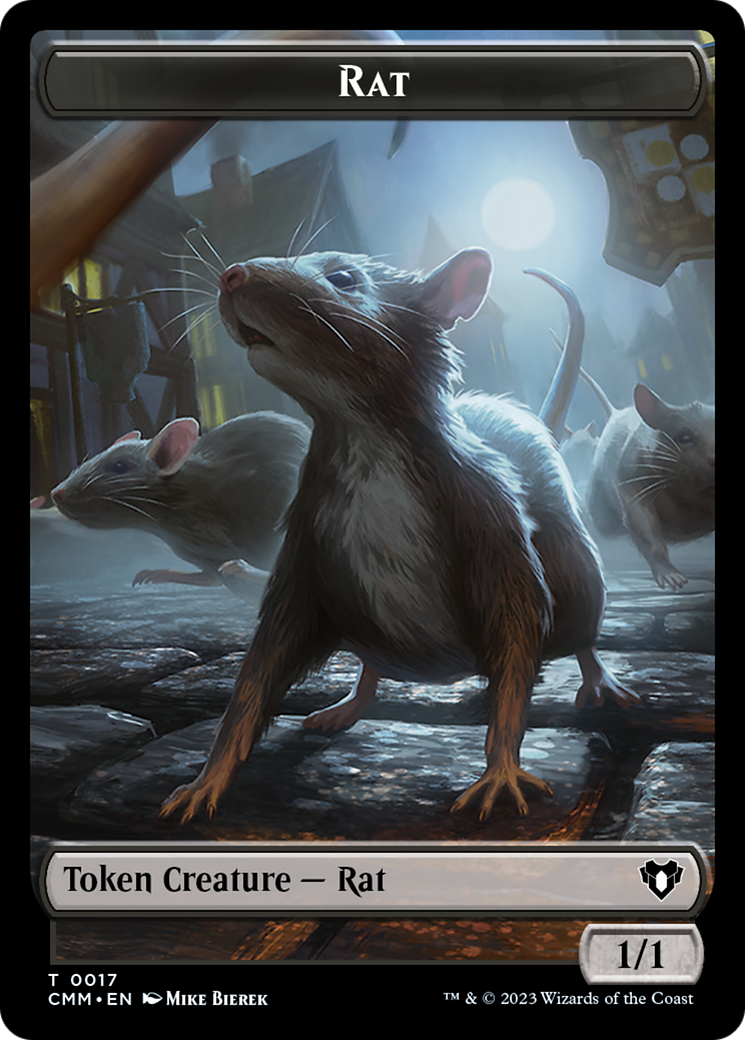 Eldrazi Spawn // Rat Double-Sided Token [Commander Masters Tokens] | Black Swamp Games