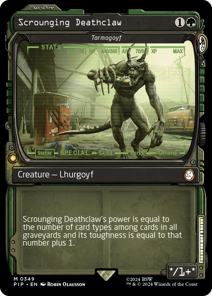 Scrounging Deathclaw - Tarmogoyf (Showcase) [Fallout] | Black Swamp Games