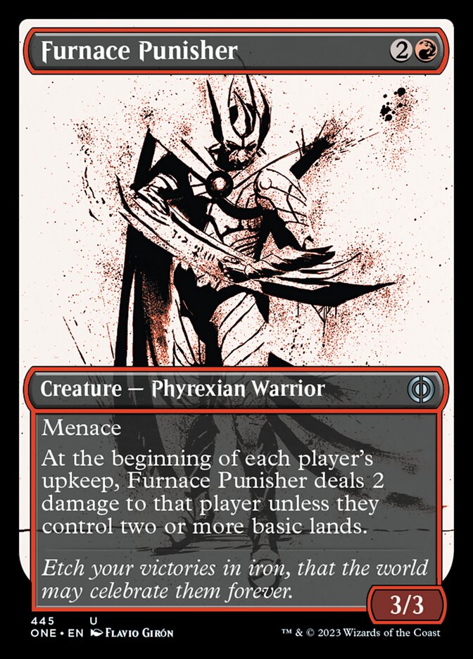 Furnace Punisher (Showcase Ichor Step-and-Compleat Foil) [Phyrexia: All Will Be One] | Black Swamp Games