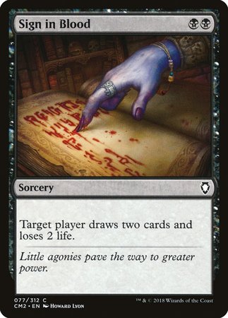 Sign in Blood [Commander Anthology Volume II] | Black Swamp Games