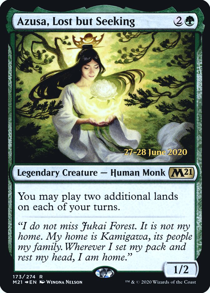 Azusa, Lost but Seeking  [Core Set 2021 Prerelease Promos] | Black Swamp Games