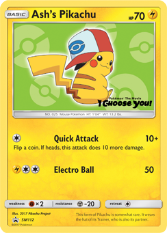 Ash's Pikachu (SM112) [Sun & Moon: Black Star Promos] | Black Swamp Games