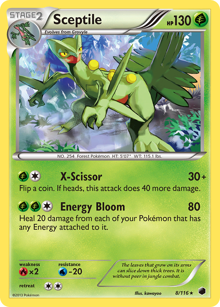 Sceptile (8/116) [Black & White: Plasma Freeze] | Black Swamp Games