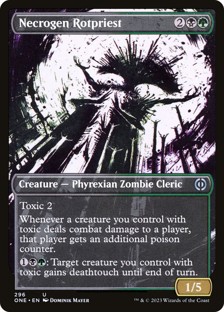 Necrogen Rotpriest (Borderless Ichor) [Phyrexia: All Will Be One] | Black Swamp Games