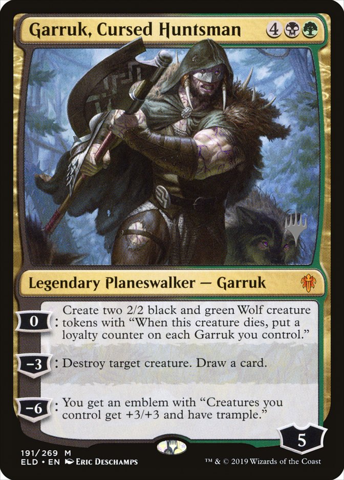 Garruk, Cursed Huntsman (Promo Pack) [Throne of Eldraine Promos] | Black Swamp Games