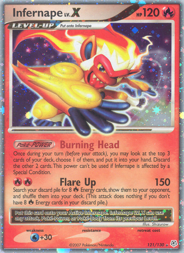 Infernape LV.X (121/130) [Diamond & Pearl: Base Set] | Black Swamp Games