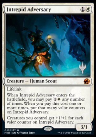 Intrepid Adversary (Promo Pack) [Innistrad: Midnight Hunt Promos] | Black Swamp Games