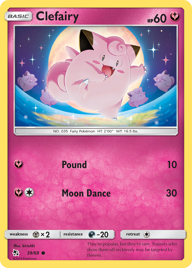 Clefairy (39/68) [Sun & Moon: Hidden Fates] | Black Swamp Games