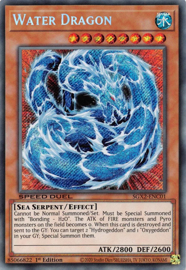 Water Dragon [SGX2-ENC01] Secret Rare | Black Swamp Games